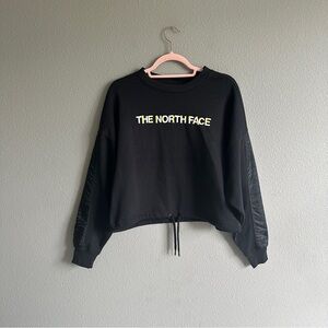 NWT The North Face Black Cropped Oversized Sweatshirt Medium